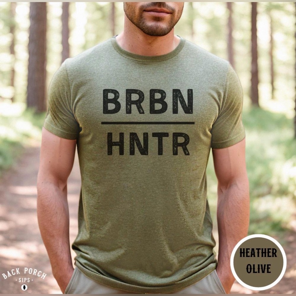 Bourbon Hunter Men’s Military Green Short Sleeve Soft 100% Cotton T-Shirt XL NWT